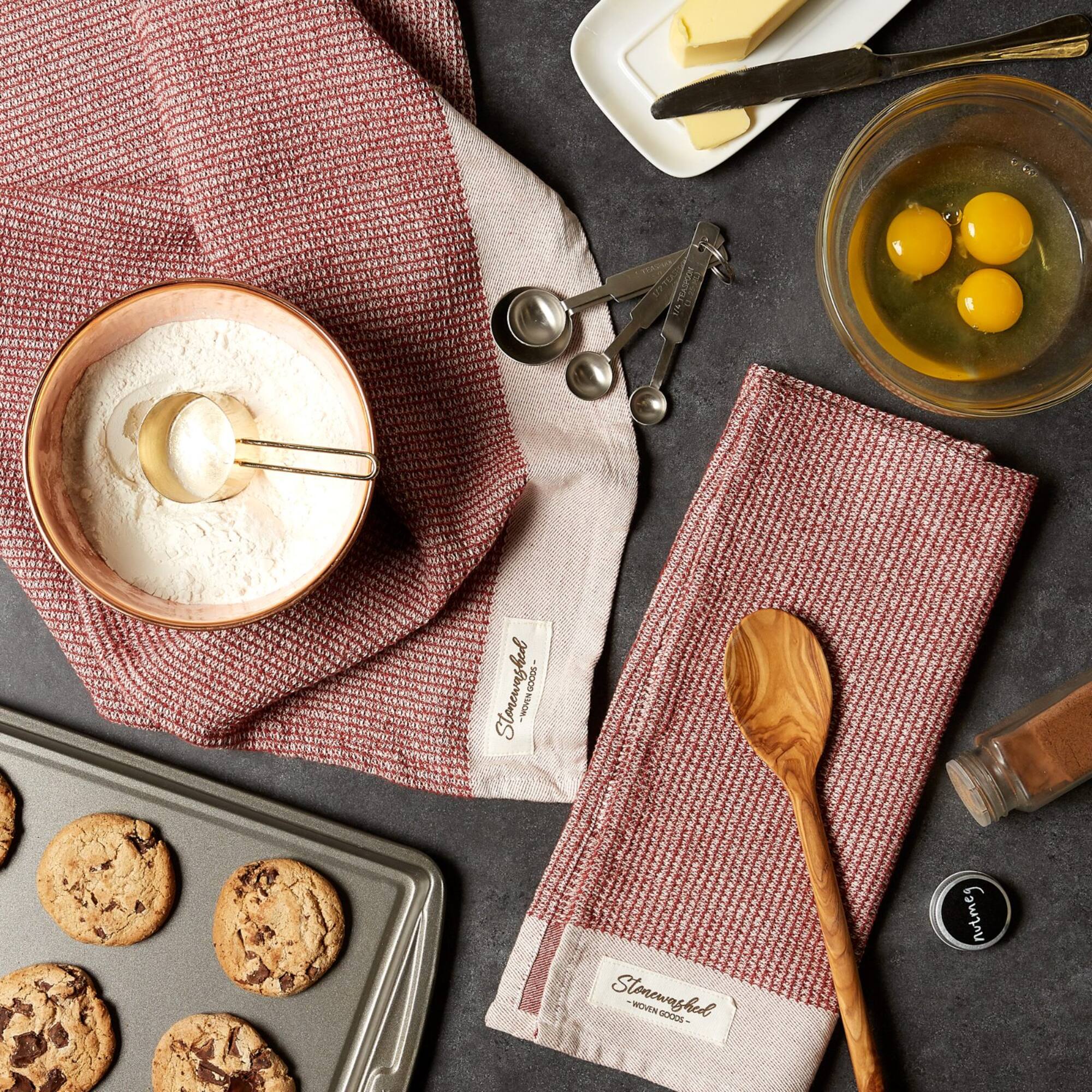 DII® Marsala Washed Waffle Woven Dishtowel, 2ct.